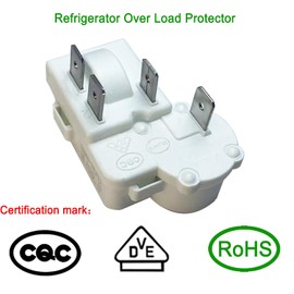 Refrigerator Freezer Compressor PTC Starter Relay, 4 Pins Over Load Protector Accessories Compatible ZHB Series ZHB88-125P4.7 ZHB35-120P15 ZHB60-120P15 ZHB69-120P15 ZHB60-120P4.7