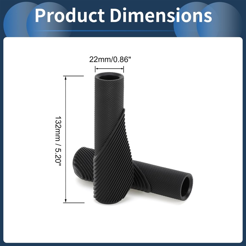 INFINAUTO Bike Handlebar Grips Covers, 132mm Bicycle End Grips Protector