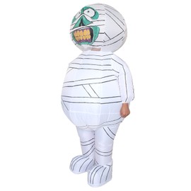 IHGYT Inflatable Mummy Costume Air Blow up Jaws Jumpsuit Fancy Dress Funny Carcharias Suit for Cosplay Party