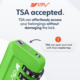 TSA Accpeted Luggage Travel Lock, Set-Your-Own Combination Lock for School Gym, Golf Bag, Locker, Luggage Suitcase Baggage Locks, Filing Cabinets, Toolbox, Case (Green, 2 Pack)