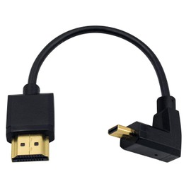 Duttek Micro HDMI to Standard HDMI Cable, Micro HDMI to HDMI adapter Cable, Extreme Thin Micro HDMI Male to HDMI Male Cable for 1080P, 4K, UltraHD, 3D, Ethernet (6 inch/ 15cm)