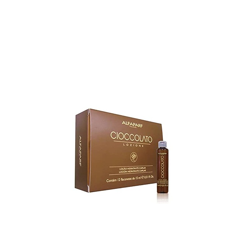 AlfaParf Loción Hidratante Capilar, Cioccolato - 12 Piezas de 15