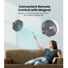 LEMOISTAR 12" Wall Mounted Fan with Remote Control, 90° Oscillating,