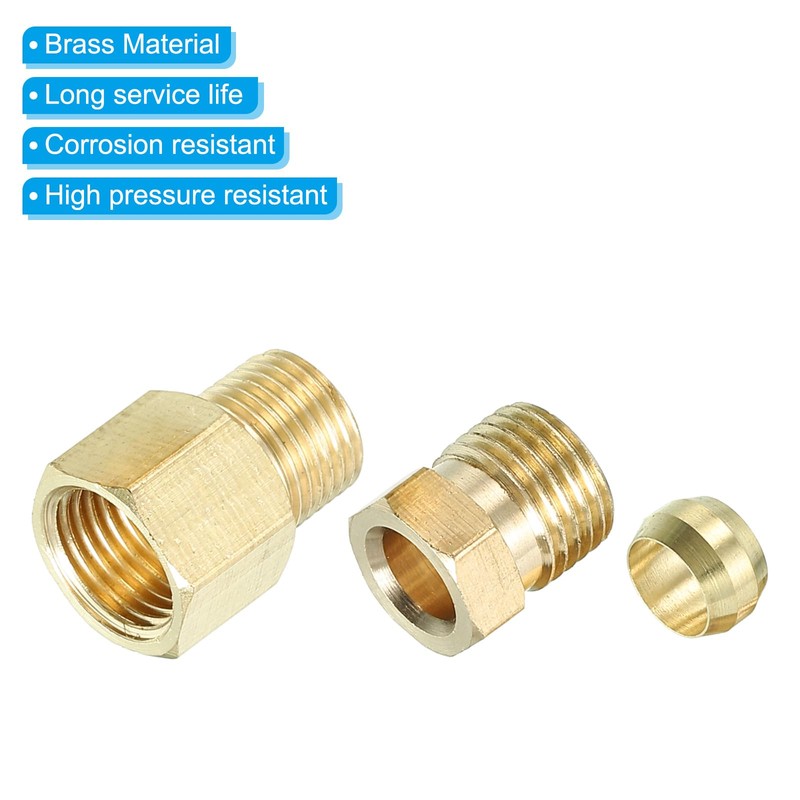 PATIKIL Brass Tube Fitting 6mm Tube OD 1/8 BSP Male
