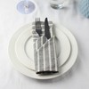 INFEI Broad Striped Cotton Blended Dinner Cloth Napkins - Set