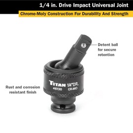 Titan 46130 1/4-Inch Drive Impact Universal Joint Socket