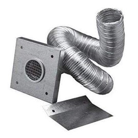Simpson Dura Vent 2" X 10' Outside Air Kit Aluminum Flex Pipe Kit for Pellet Stove Fresh Air Intake