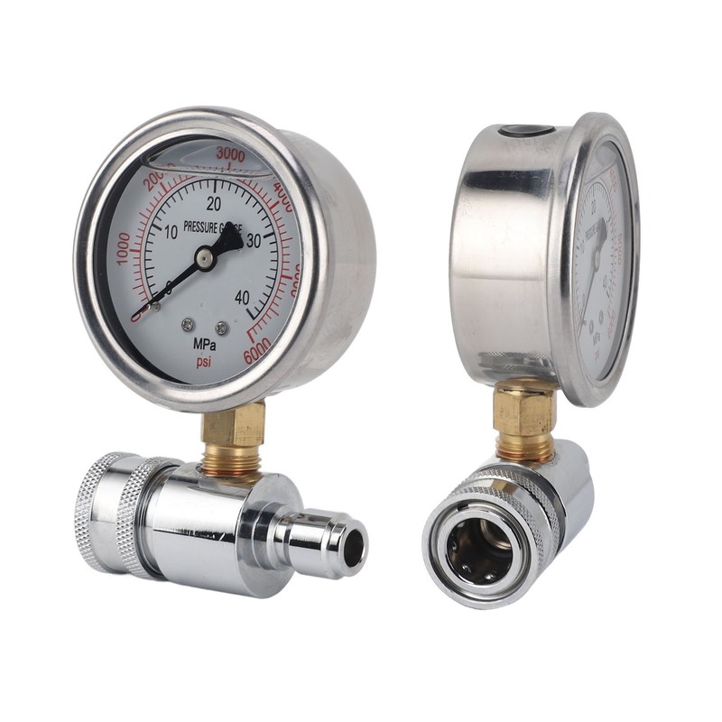 Pressure Washer Gauge 6000psi High Pressure 3/8in Quick Connect Parts
