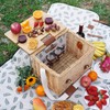 WILLOW WEAVE Picnic Basket with Table, Picnic Basket Set for