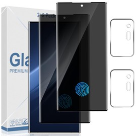 2+2 Pack Galaxy Note 20 Ultra Privacy Screen Protector and Camera Lens Protector,9H hardness Tempered Glass, 3D Full Coverage, Fingerprint Unlock, Easy to install For Galaxy Note 20 Ultra 6.9 Inch