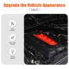 necar2020 Red Car Engine Bay U-Shaped Cover ABS Accessories Kit