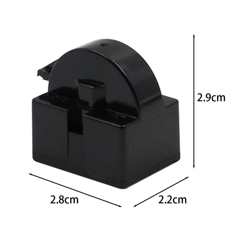 ANCLLO 4pcs 1 Pin 15ohm Black Refrigerator Start Relay for