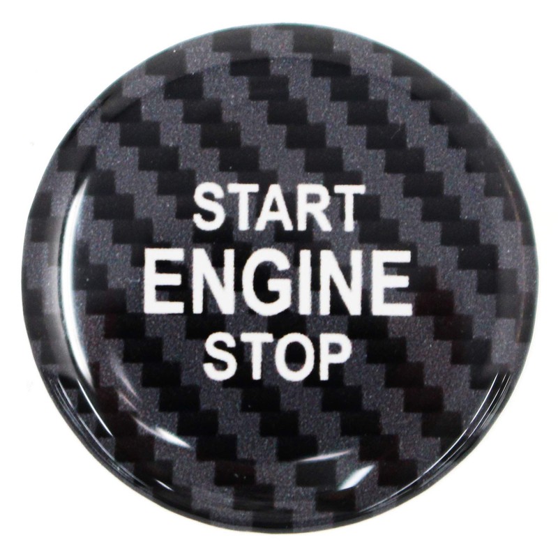 Gel Emblem Start Stop Button Cover Sticker Keyless GO Carbon
