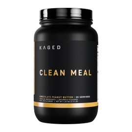Kaged Clean Meal Powder | Chocolate Peanut Butter | Meal Replacement Shake | Whey Protein Isolate | Clean Carbs, MCT Oil Fats, Organic Vitamins and Minerals | Supplements for Men & Women | 20 Servings