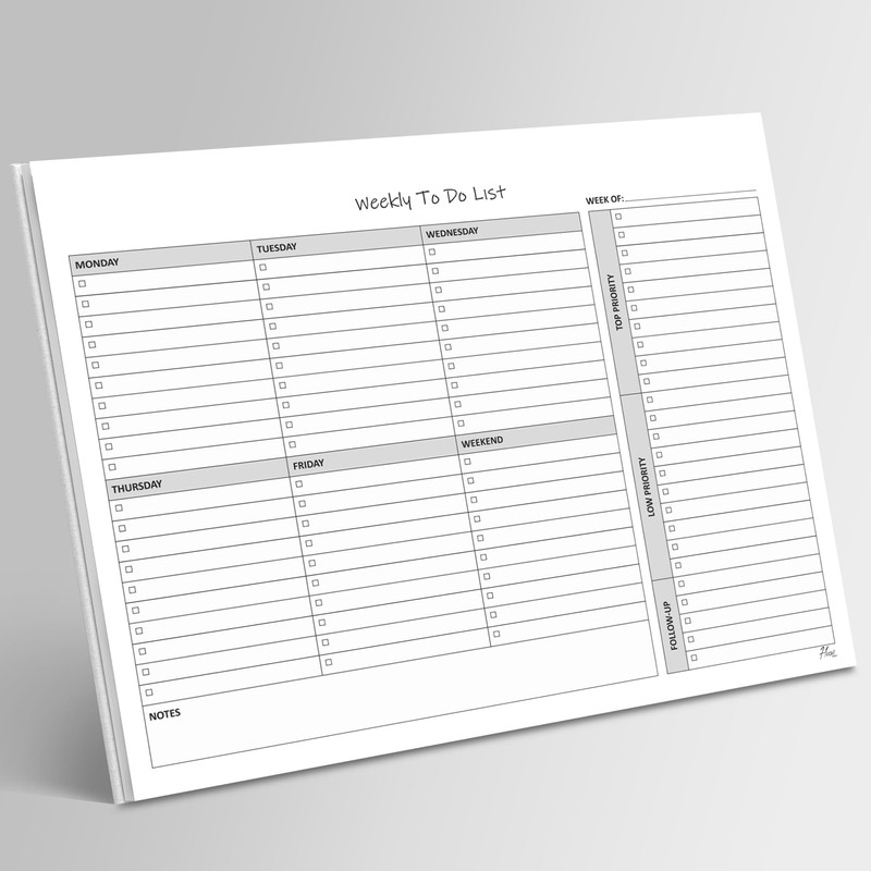 Herzii Prints Weekly Planner Notebook - 60 Page To Do