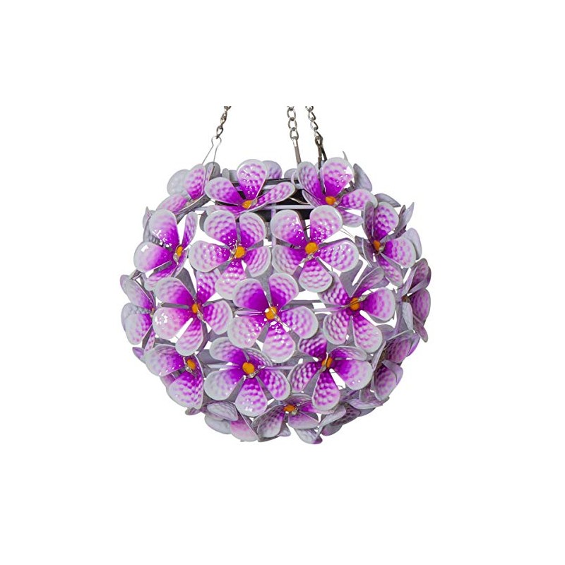 Star Trading Solar Hanging Decoration "Hortensia" Pink 44 LEDs