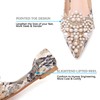 Pearl Decoration Women's Flat Bottom Pointed Toe One Step Flat