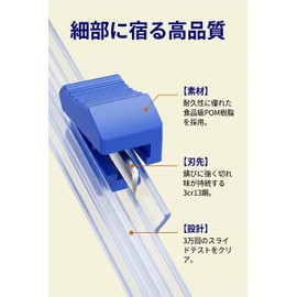 Lap Cutter and Press Seal Wrap Compatible Sliding Film Dispenser for Food 33cm Kitchen Slot Mount Reusable Safety Design Stick-on (Pack of 5)