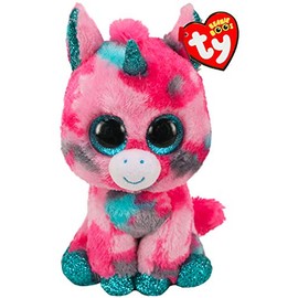 Ty UK Ltd 36313 Gumball Unicorn - Beanie Boos Plush Toy, Multicoloured, 15cm