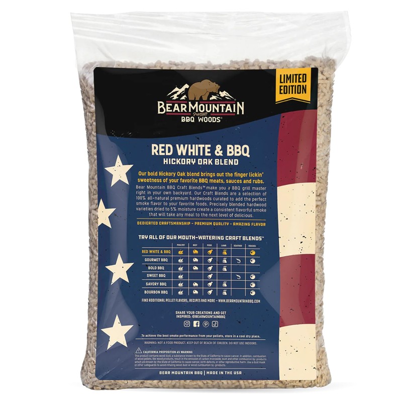 Bear Mountain BBQ Limited Edition Red White & BBQ Wood