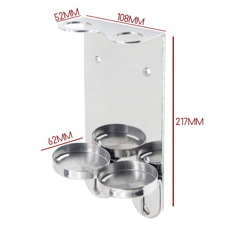 380ml Wall Mounted Double Chrome Silver dispenser bracket Ideal for