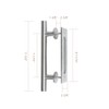 ZEKOO 12'' Sliding Barn Door Handle Hardware Two-Side Design Black