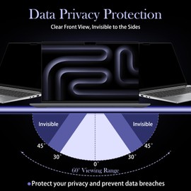 HeeYeal Magnetic Laptop Privacy Screen for MacBook Pro 16 Inch 2024 2023 2021 (M4/M3 & M2/M1), PET Screen Protector, Anti Blue Light Privacy Film, Removable Anti Spy Film for MacBook Pro 16 Inch