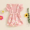 Rtnnsbbfcm Newborn Baby Girl Clothes Summer Outfit Short Sleeve Ribbed