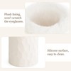 Mkono Plush Lined Eyeglasses Holder Protective Glasses Holder Stand Case