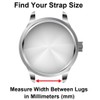 StrapsCo Classic Women's Leather Quick Release Watch Band Strap -