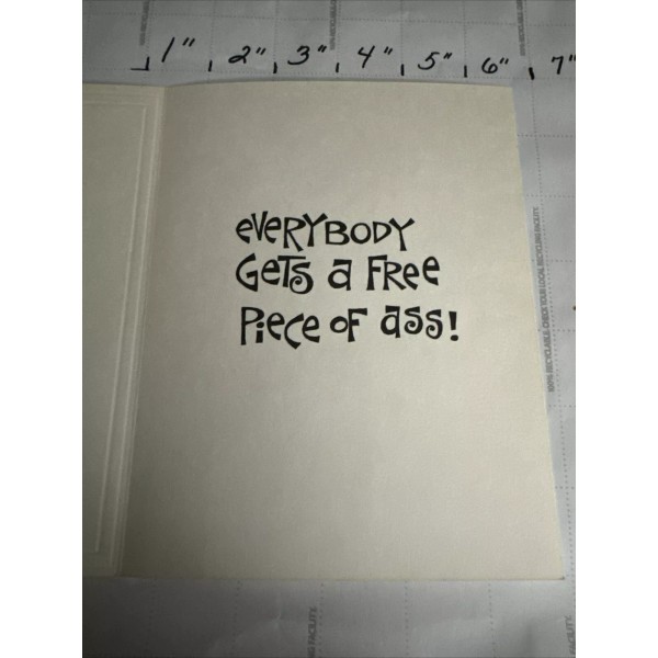 Funny Vintage Card Joke Bbq