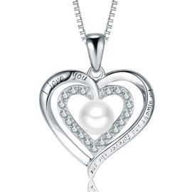 NONNYL Pearl Necklace, Mothers Day Gifts for mom Women Wife Gifts Anniversary, Birthday day gifts Christmas day gifts fine Jewelry gifts for women wife, Valentine's Day for her