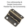 6 Pcs Half-Surface Hinges - Offset Door Hinge Chest Hinges,