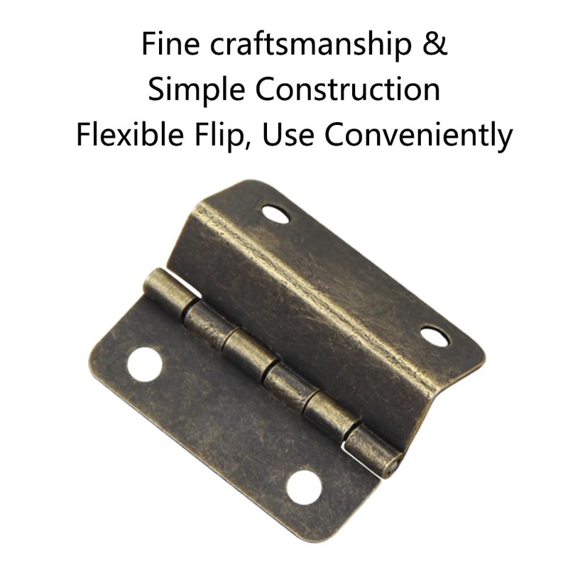 6 Pcs Half-Surface Hinges - Offset Door Hinge Chest Hinges,