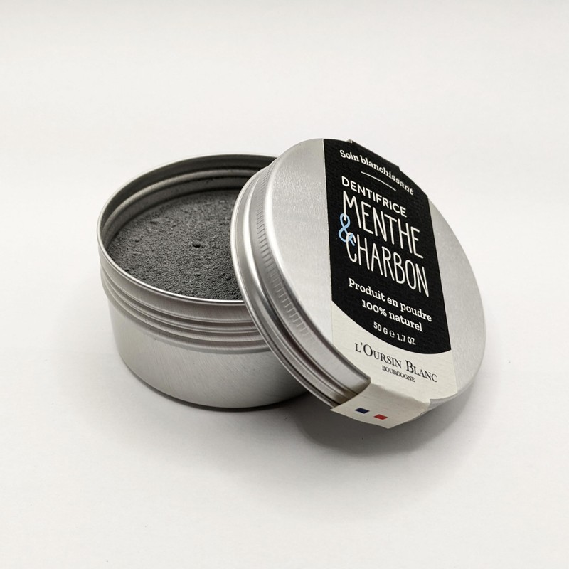 Toothpaste Powder Mint & Charcoal 50g Natural Care & Whitening