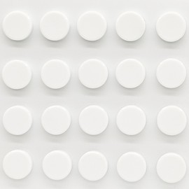 PYJLBX Fridge Magnets Refrigerator Magnets, 20Pcs White Magnets Strong Magnets Small Magnets, Round Cute Decorative Magnets Heavy Duty Magnets Whiteboard Magnets Fridge Office Kitchen Locker Magnets
