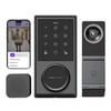 Wireless Video Doorbell w/Smart Lock Set - Incl. Chime, Dual