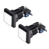 uxcell Game Push Button 34x34 Square 12V LED Illuminated Push
