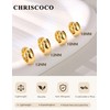 Chriscoco 2Pairs Gold Earrings for Women Hypoallergenic Gold Hoop Earrings