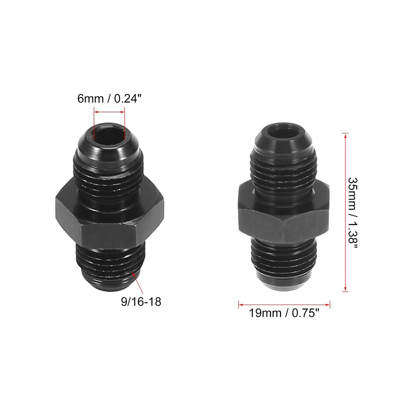 X AUTOHAUX Auto AN6 to AN6 Male Coupling Hose Fitting
