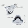 (Pack of 8) 25mm Small Plastic Wheels Fixed Disposable Castors