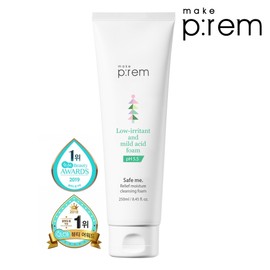 Make Prem Safe Me Relief Moisture Cleansing Foam 250ml [GIFT] Cleansing Foam 20ml + Sachet 2 Sheets / 메이크프렘 세이프 미 릴리프 모이스춰 클렌징 폼 250ml [GIFT]클렌징폼20ml+샤쉐2매