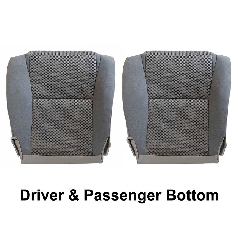 Priprilod Gray Cloth Driver & Passenger Side Bottom Replacement Seat