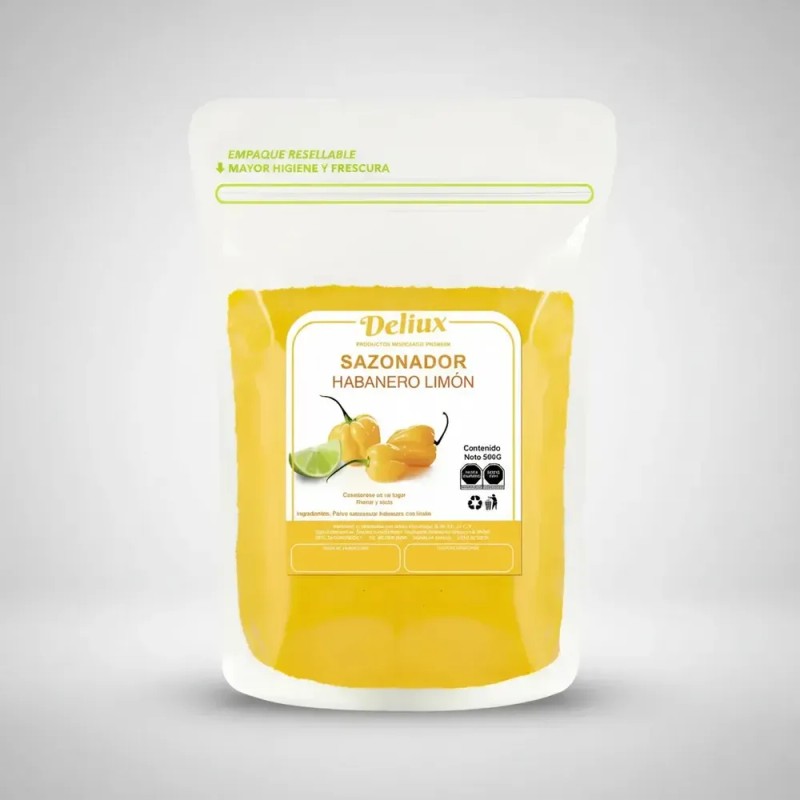 Polvo Sazonador Habanero Limón 500 G Para Botanas Y Palomita