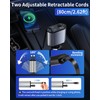 Retractable Car Charger, 4 in 1 Fast Charging Car Charger