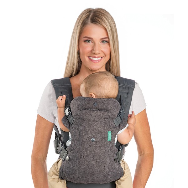 Infantino Flip 4-in-1 Convertible Baby Carrier, Adjustable, Ergonomic Babywearing, Registry