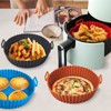 Viretec 2 Pack Air Fryer Silicone Liners, Reusable Silicone Bowl
