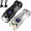 2Pcs German Three-Eyed Monster Mini Flash Super Power Flashlight, Thumb