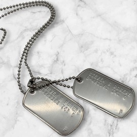 Steven Rogers 'America' Militär-Erkennungsmarken – Edelstahl – Kugelkette im Lieferumfang enthalten – Cosplay-Requisite