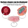 BDKMMS Crystal Display Stand, 4Pcs Crystal Heart Stones Ball Holder